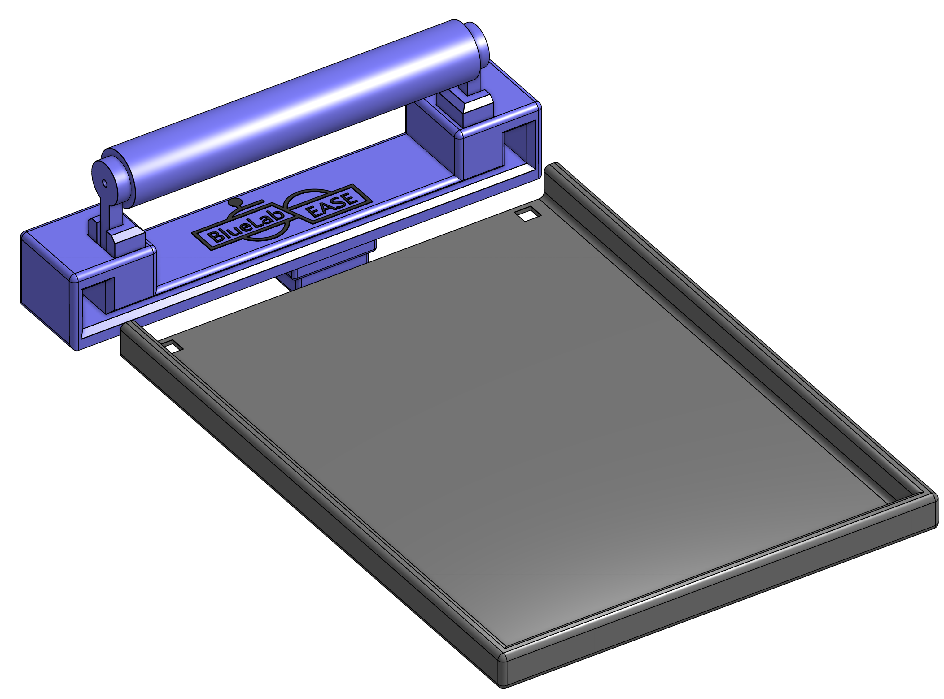 CAD rendering of the spring handle clamp