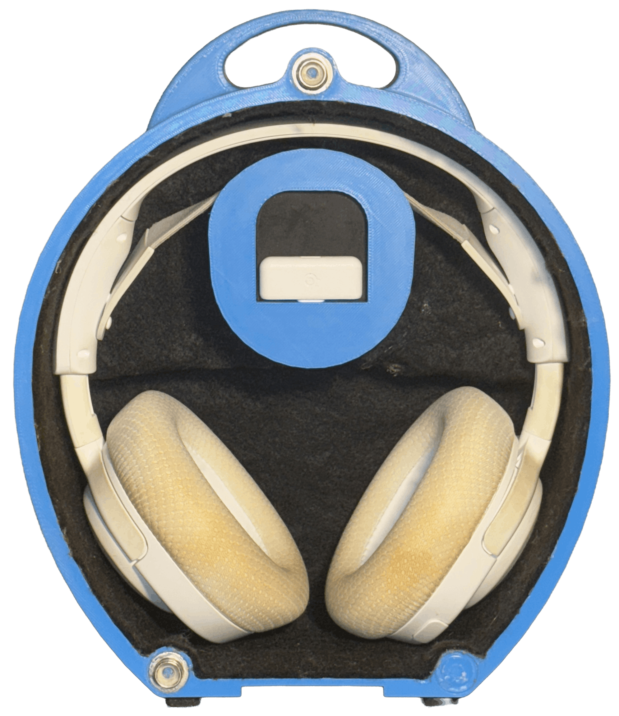 Front view of custom headphone case