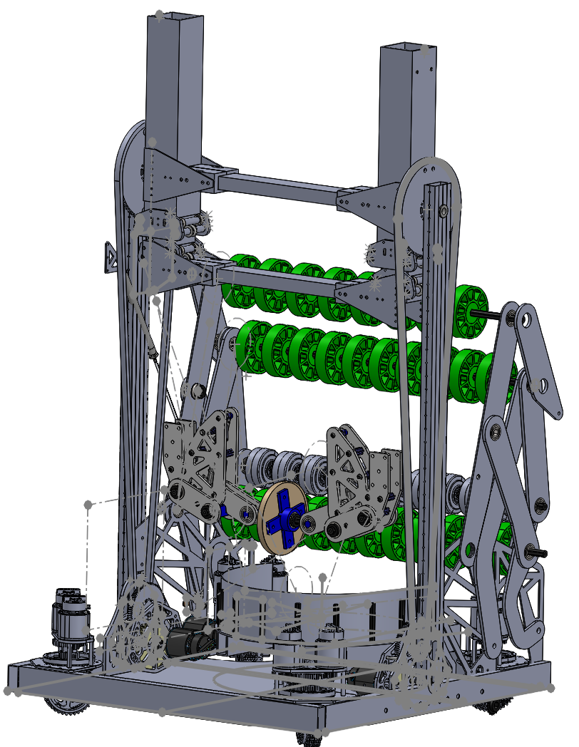 Ideal CAD assembly with final gravity claw, slurper, and telescoping arm