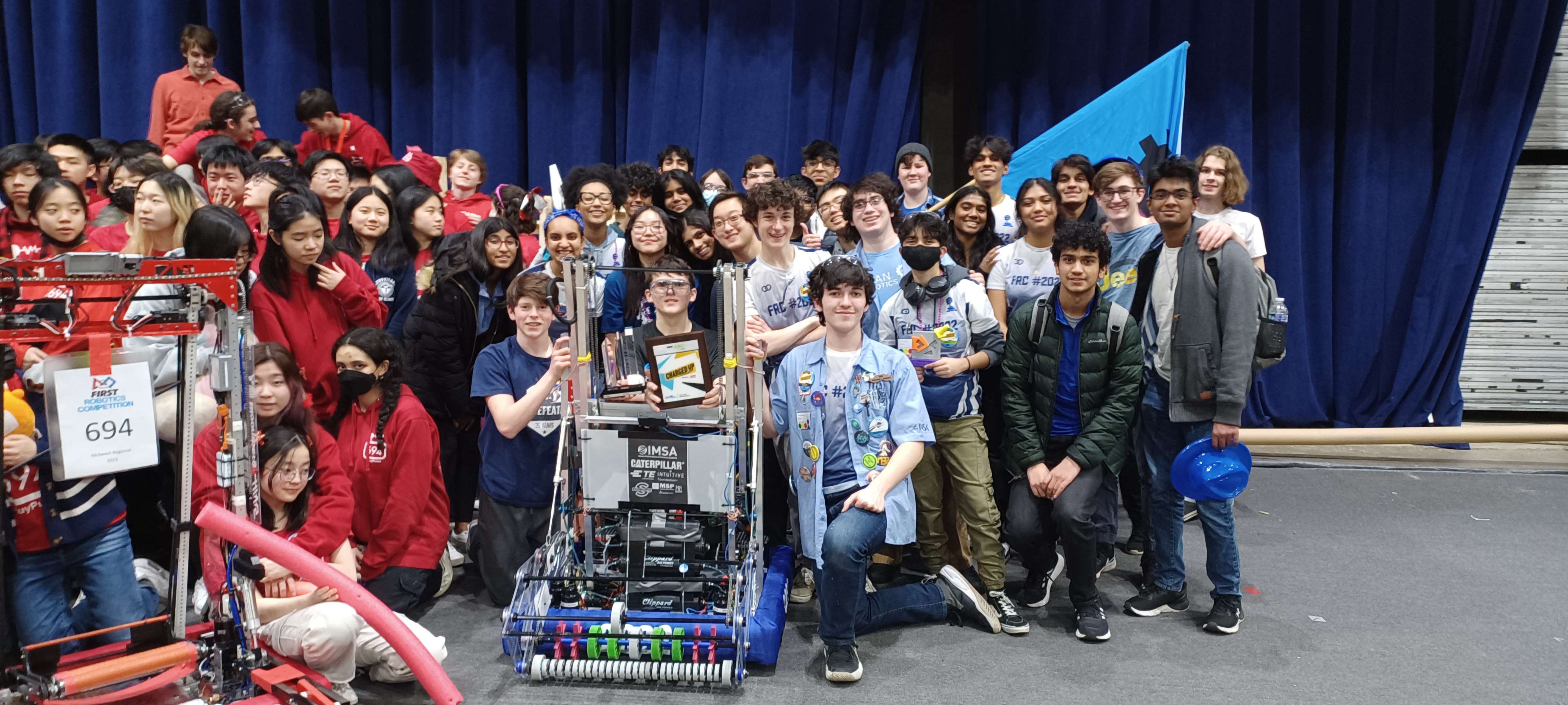 FRC Team 2022 group photo after reaching the finals at competition