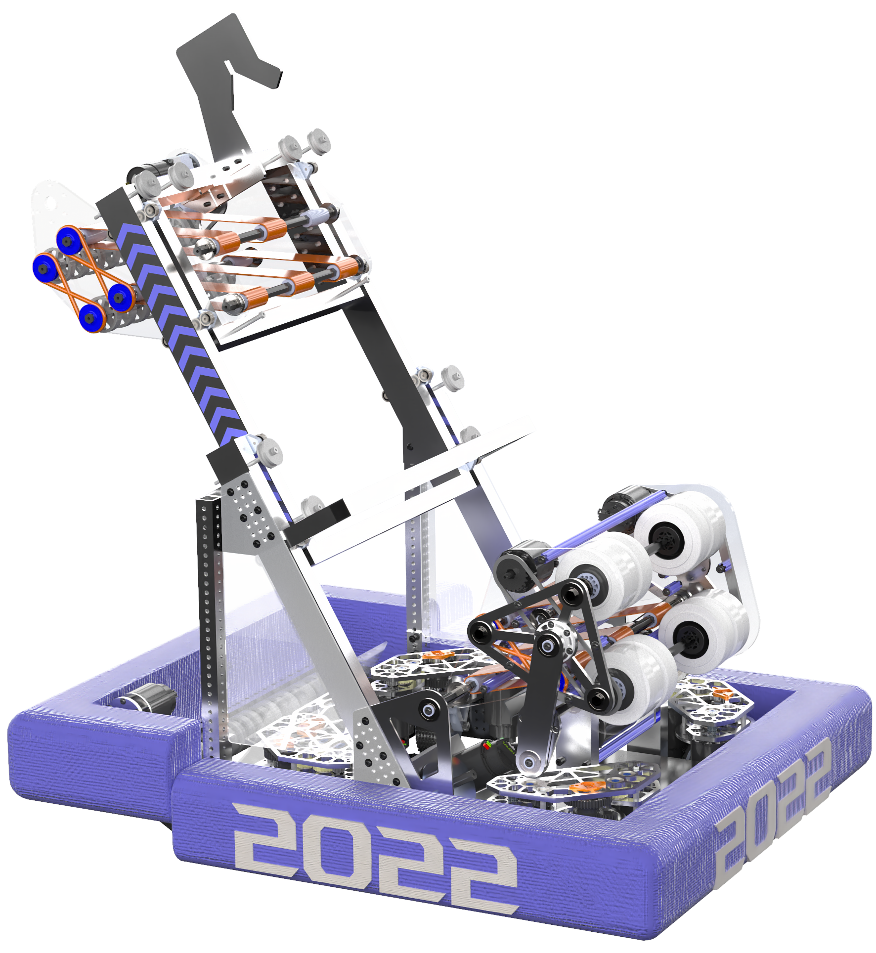 Render of Kronos with the elevator extended, showing the back corner