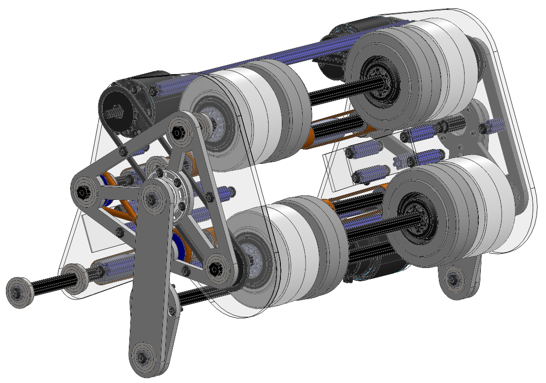 CAD of the variable-angle shooter subsystem