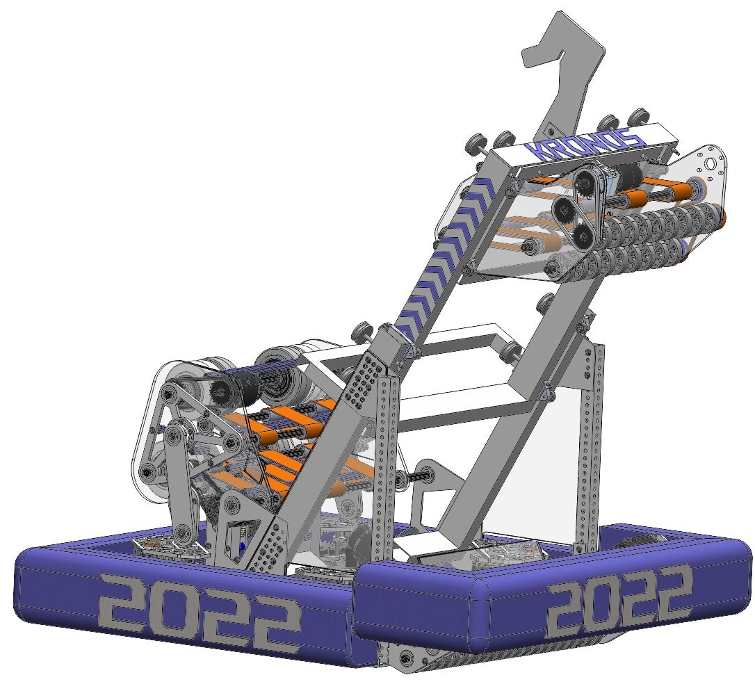 CAD of Kronos final assembly from the front corner