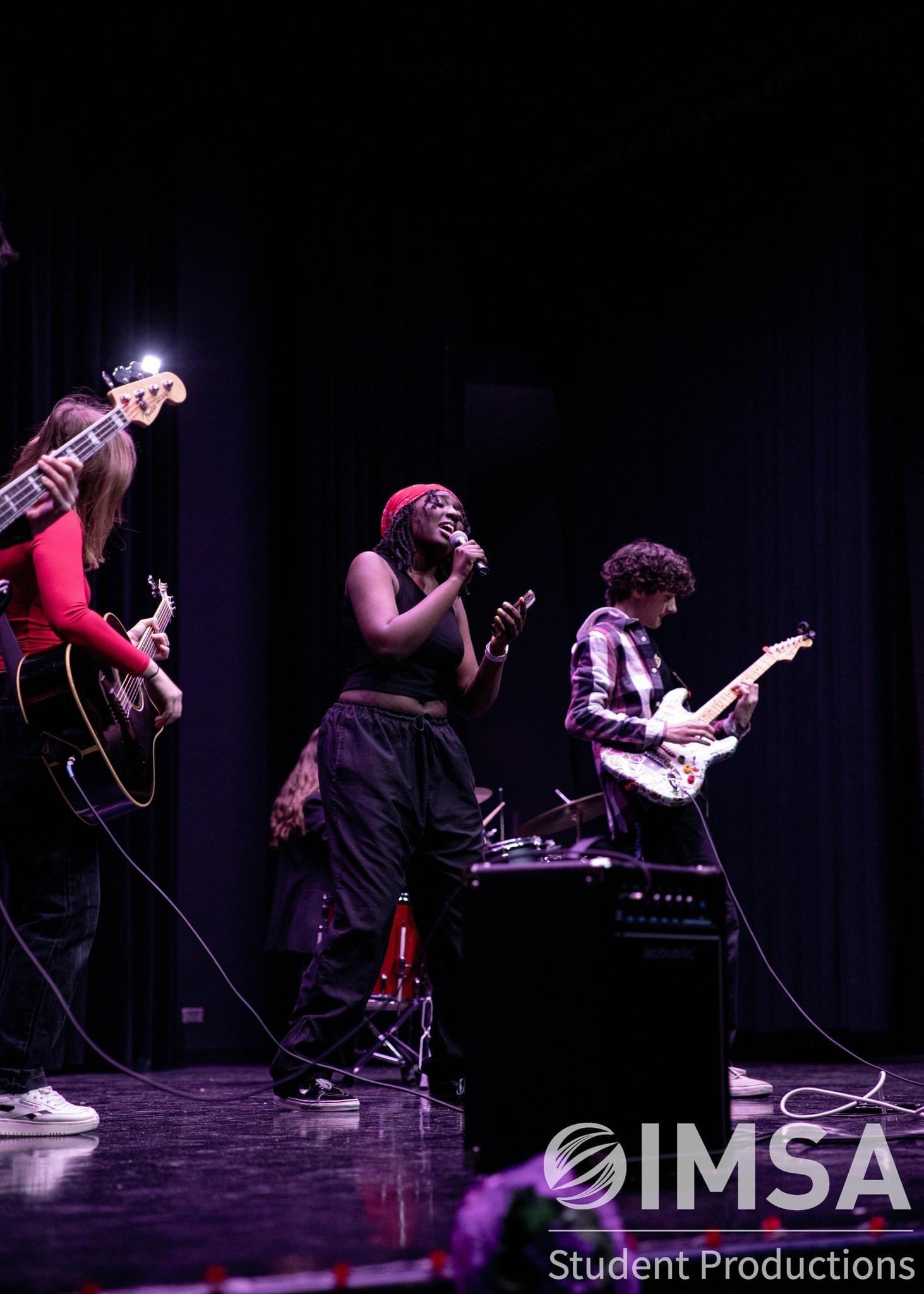 Nathan's high school band performing with Nova Stella