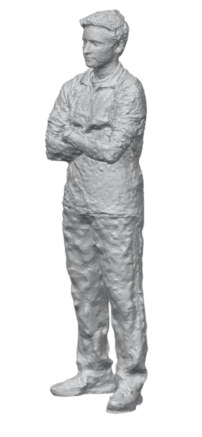 Meshmixer model of a standing friend